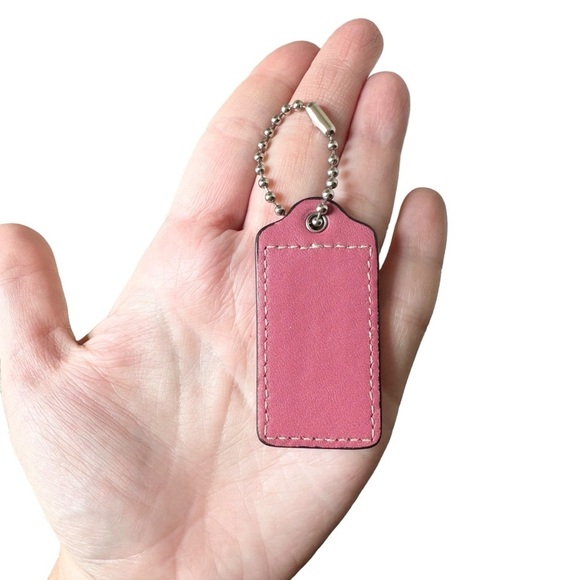 Authentic COACH Salmon Coral Pink Patent Leather Large Hang Tag - Picture 6 of 8